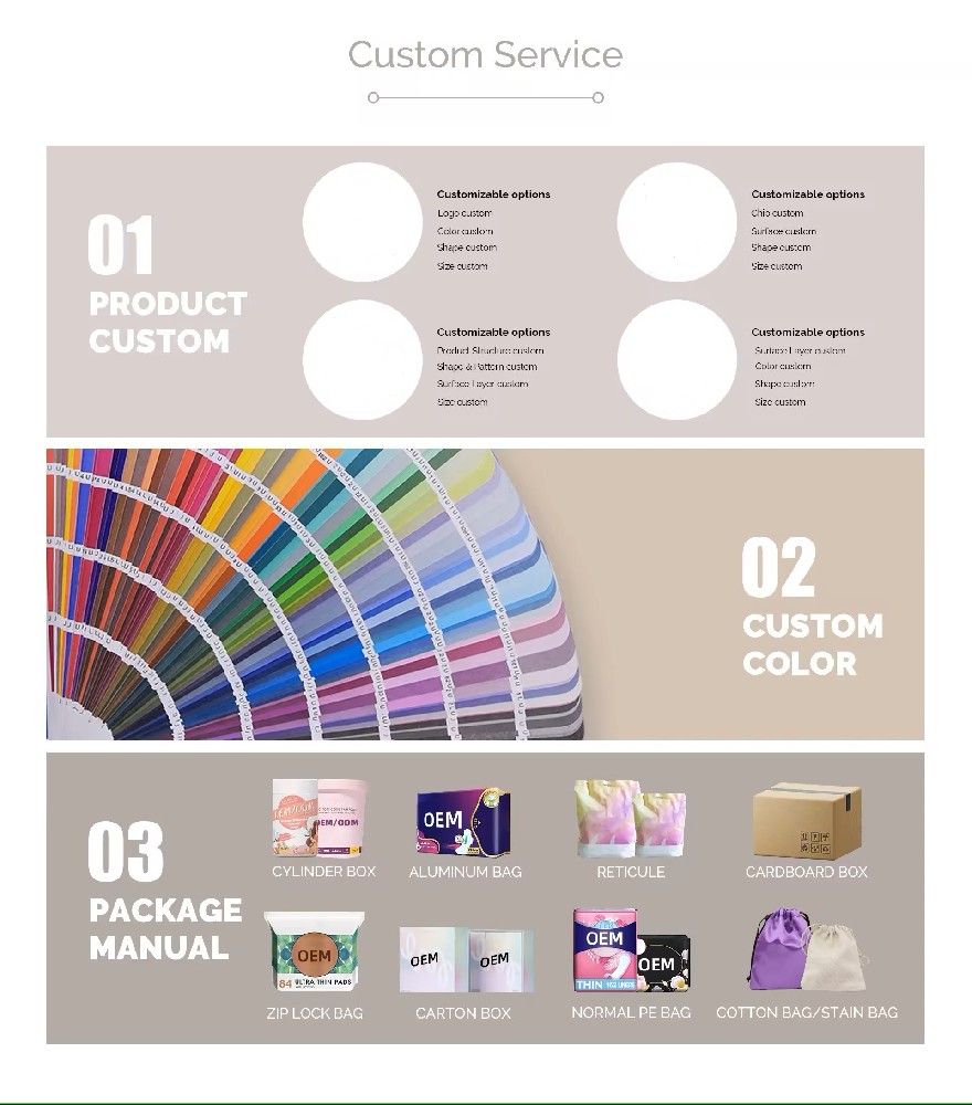 Wholesale sanitary napkins/selection of sanitary napkin packaging materials