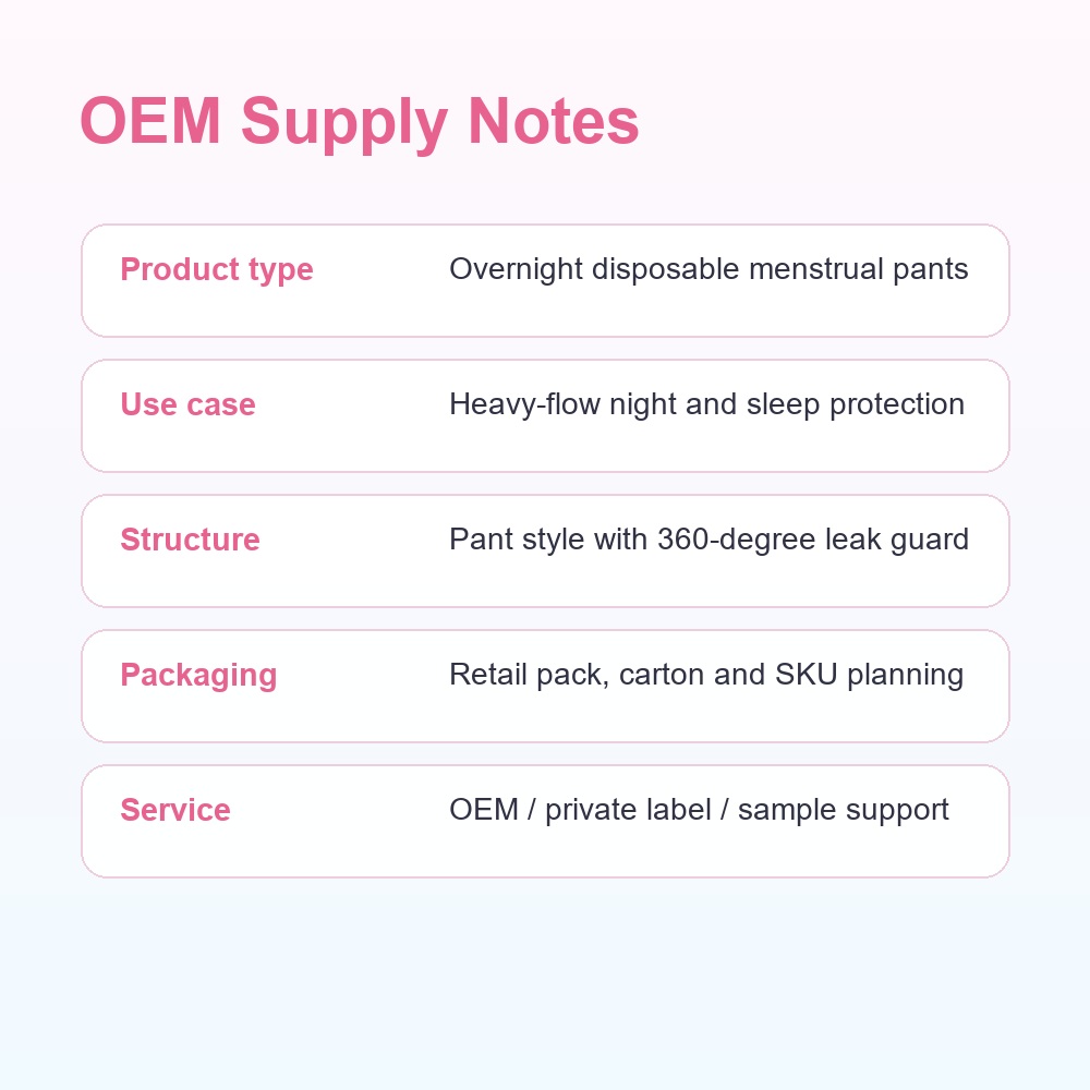 Overnight Disposable Menstrual Pants for Heavy Flow Leak Protection image 6