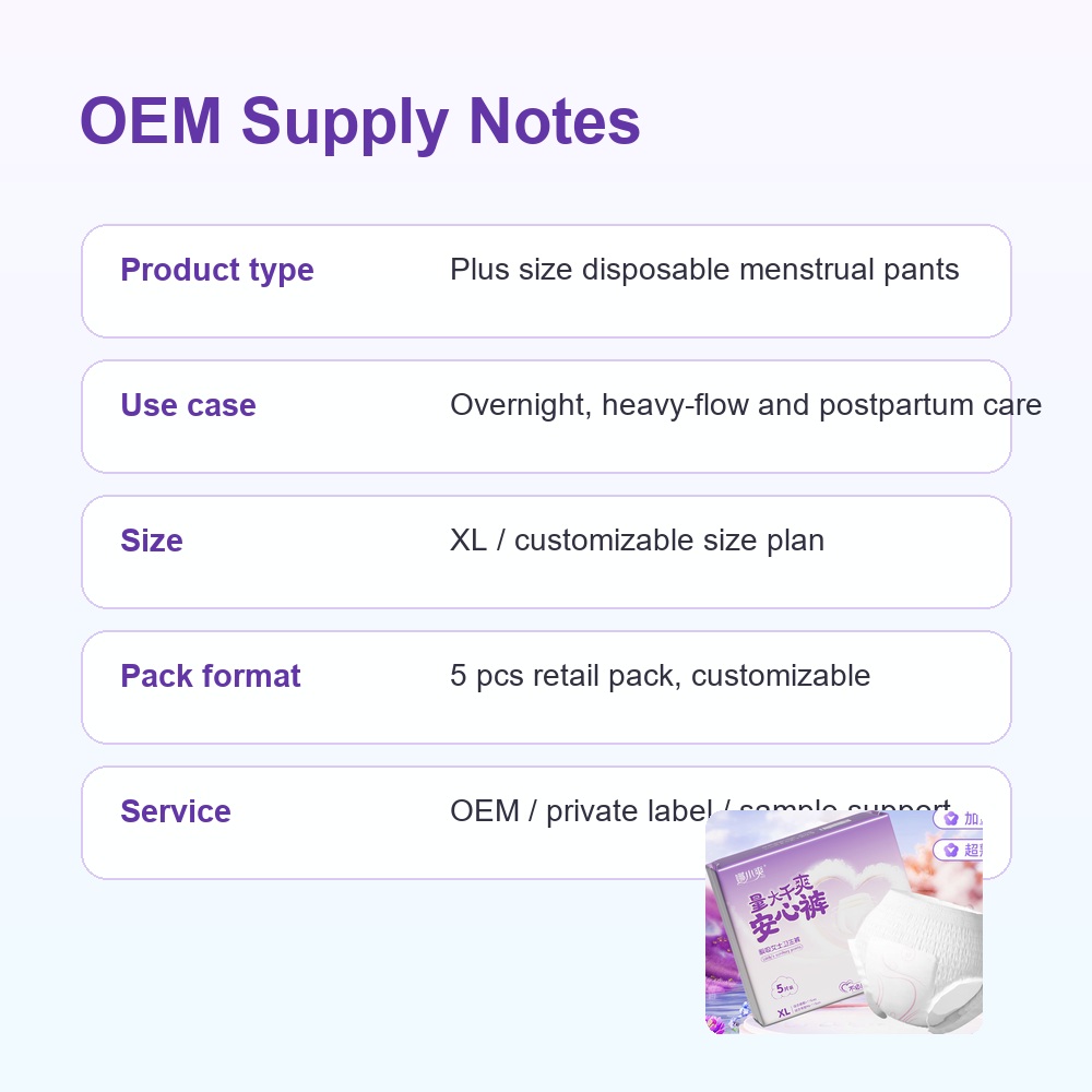 Plus Size Disposable Menstrual Pants for Overnight and Postpartum Care image 6