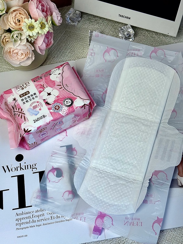 Ultra thin sanitary pad package count image for private label packaging review