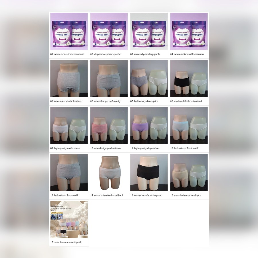 disposable underwear items prepared for individual packaging review