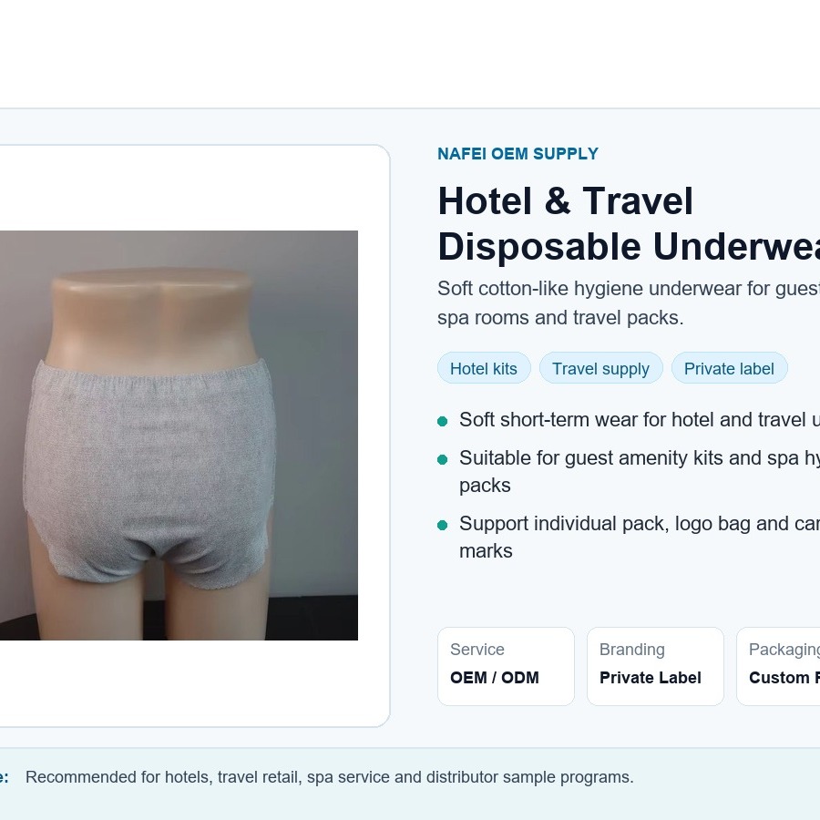 Disposable Underwear Color and Size Mix Planning for Travel Retail Kits