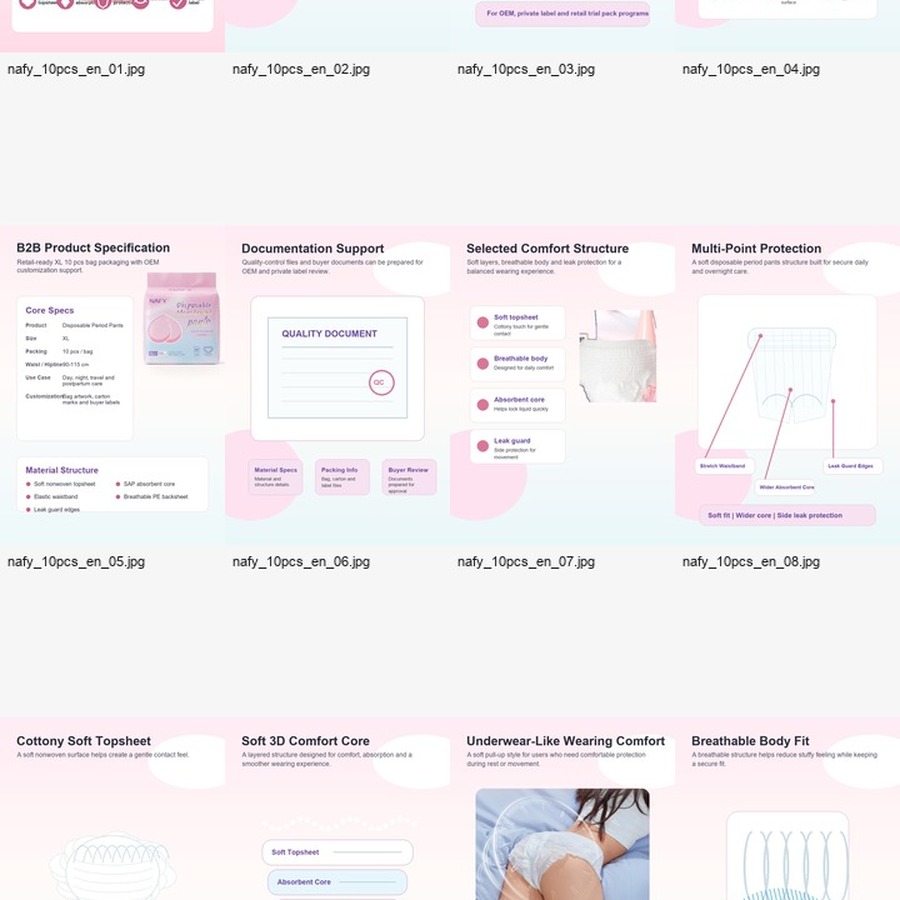 420mm overnight sanitary pad sample prepared for long-wear buyer review