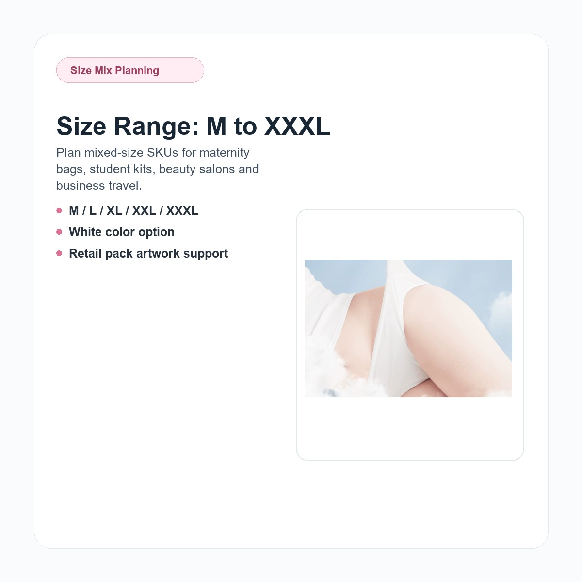 1137 Size Range: M to XXXL for disposable underwear OEM buyers