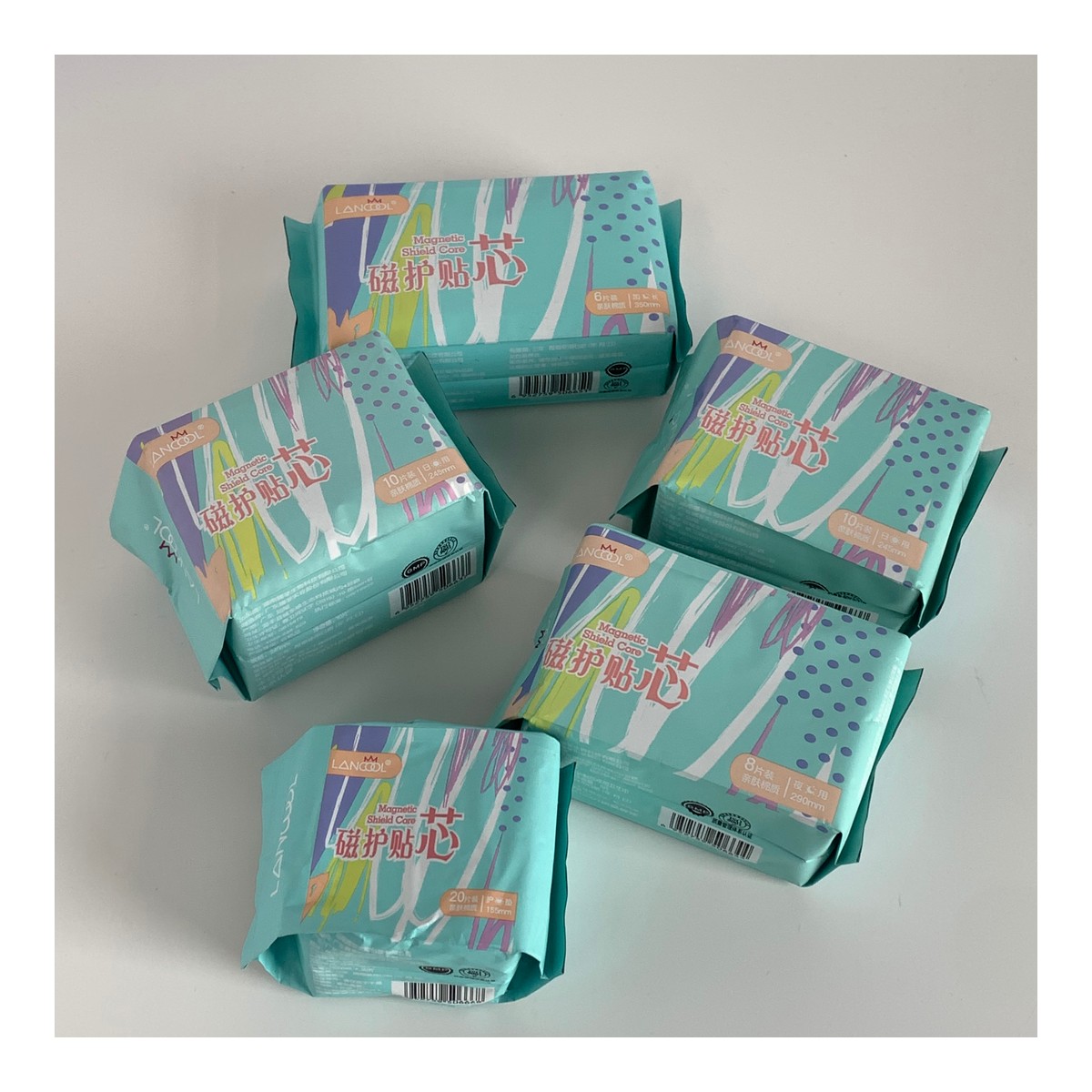 Real sanitary pad product used to illustrate buyer change-control review