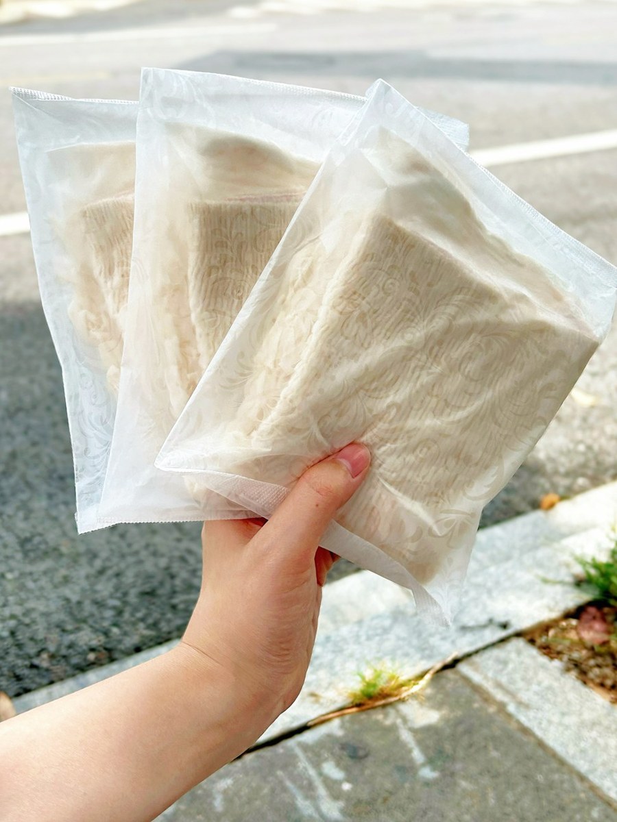 Actual individually wrapped pieces.