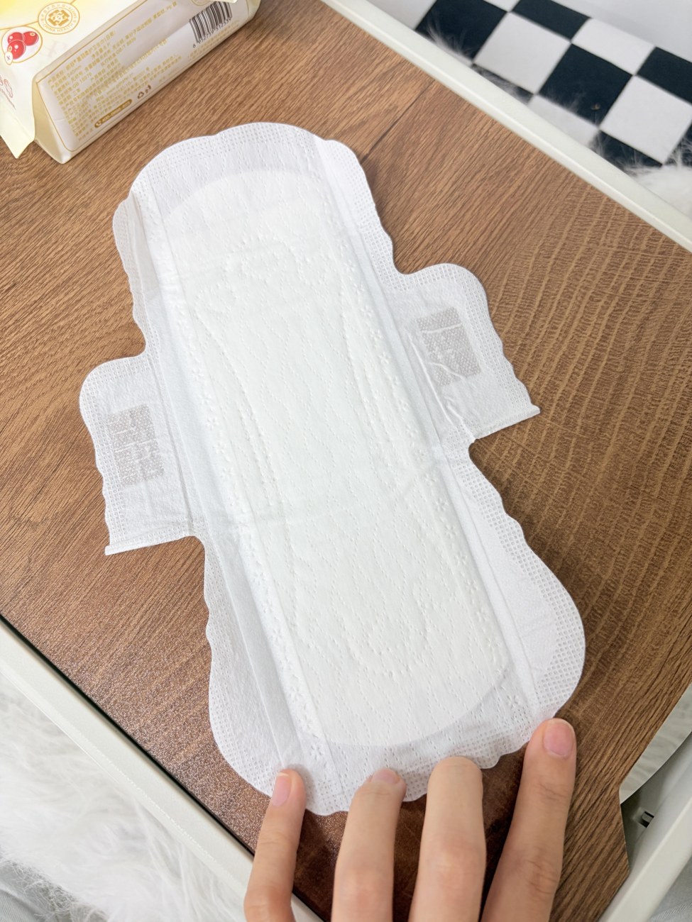Actual unfolded 240 mm pad with wings.