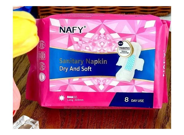 Actual NAFY Sanitary Pads packaging